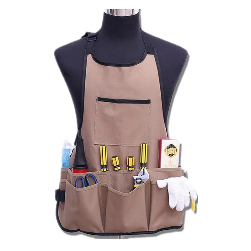 Oxford Belt Garden Tool Apron Multifunctional Multiple Pocket Gardening Apron Wrinkle-Resistant Durable Woodworking Tool Bag