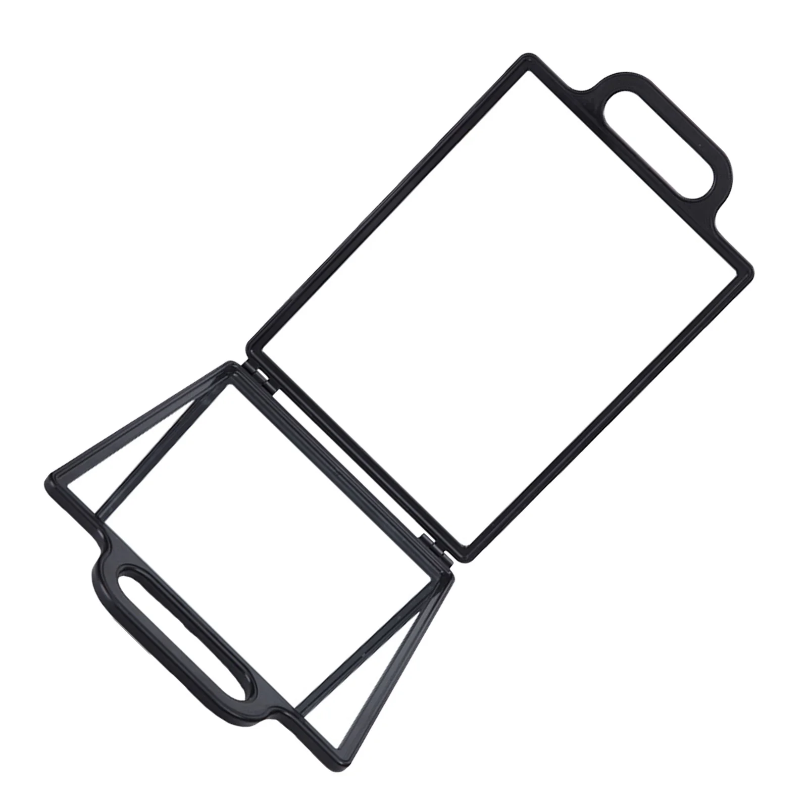 Dwustronne składane lusterko fryzjerskie do strzyżenia i stylizacji włosów, przenośne, nietłukące się, HD, z widokiem z tyłu.