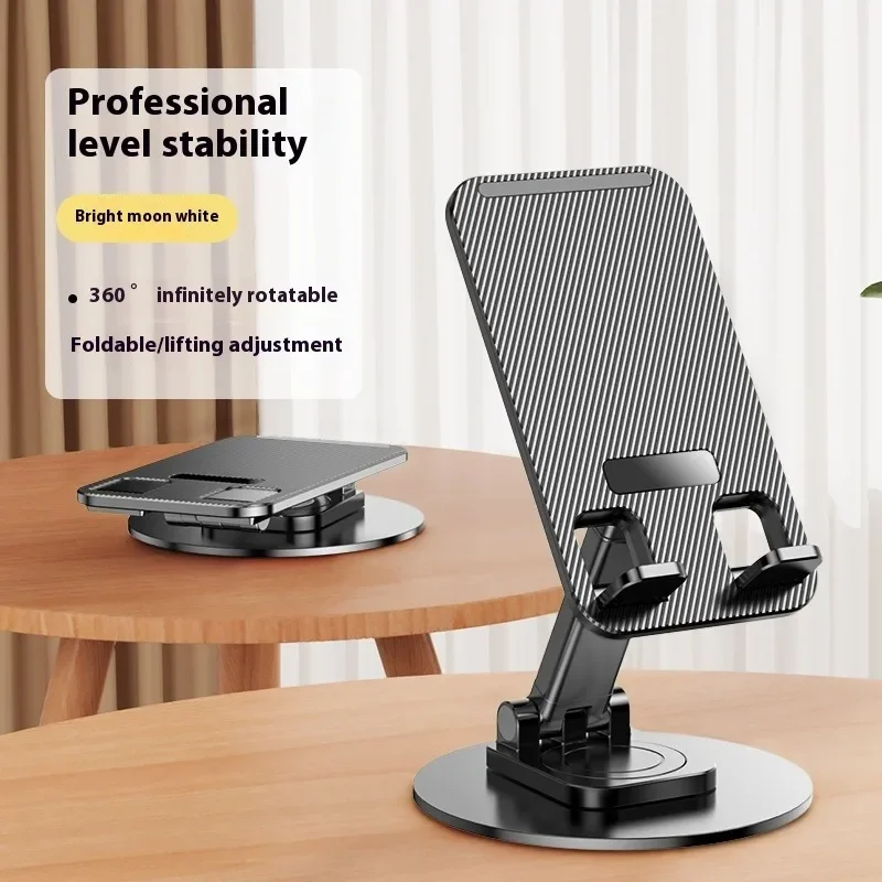 Foldable Rotatable Desktop Phone Holder Multifunctional Portable Stand for Tablet Video Streaming and Smartphone Use