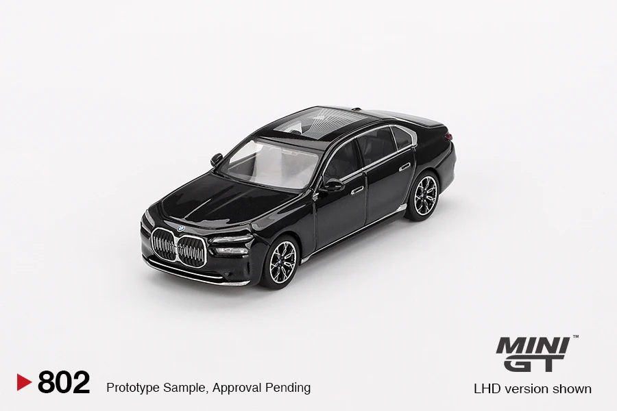 MINIGT 1:64 BMW I7 EDrive50 Black Sapphire MGT00802-CH Car Alloy Toys Motor Vehicle Diecast Metal Model for Children