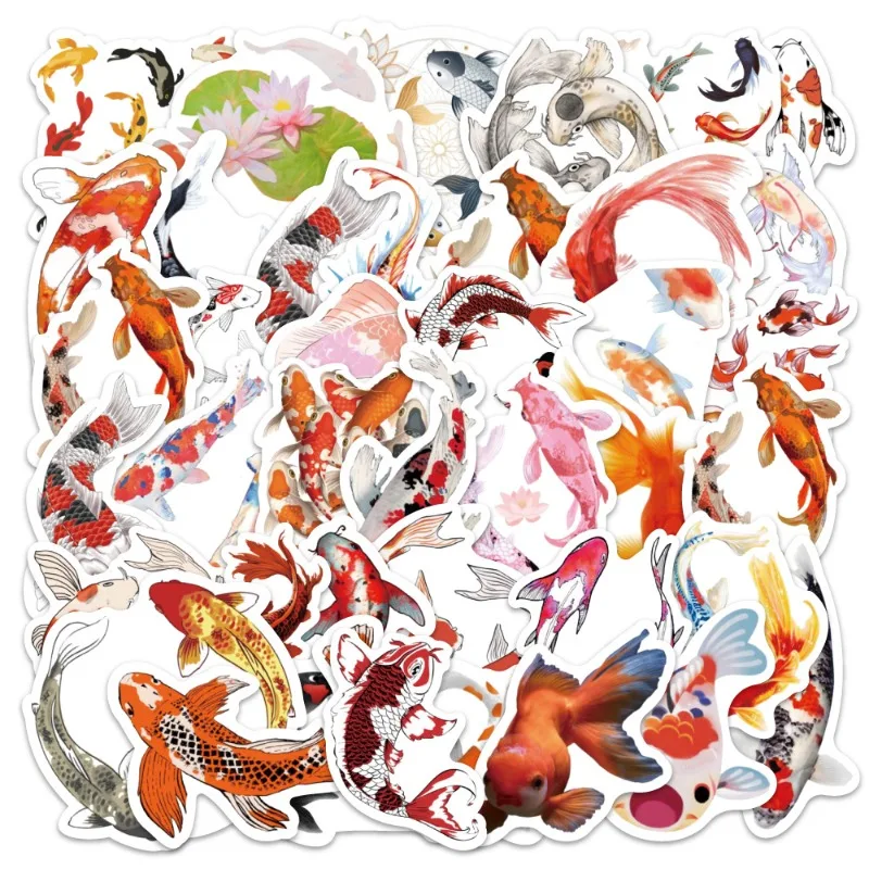 50 Stück Cartoon Persönlichkeit gebrochener Karpfen kreative Graffiti dekorative Aufkleber