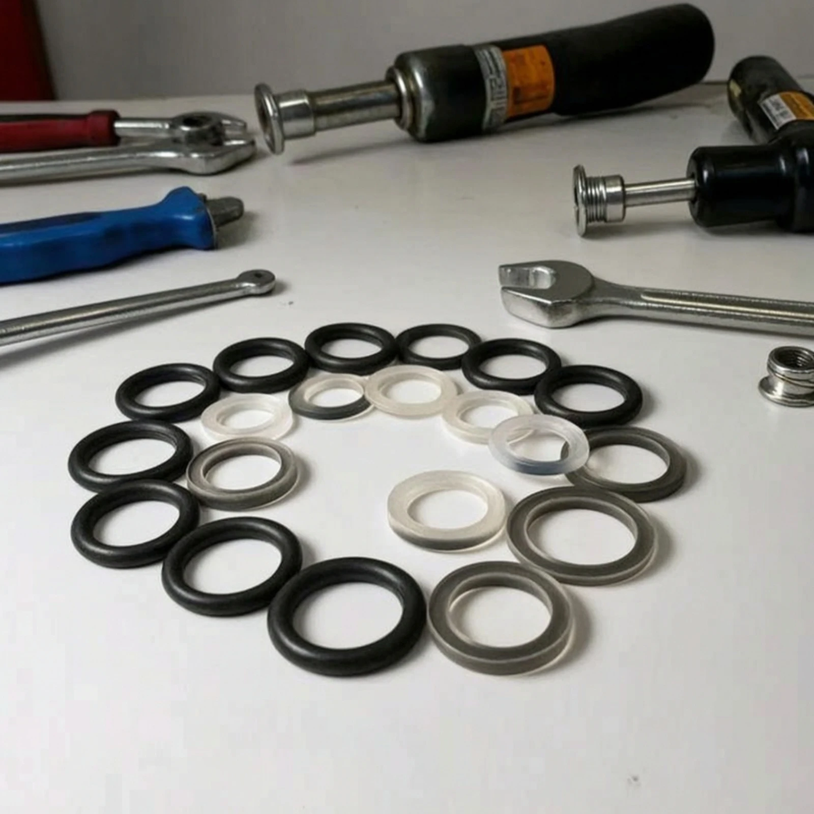 12 Pieces Hydraulic Jack Seals Replacement Jack Sealing Rings Seal Seal Flat O-Seal Circular for Mechanics