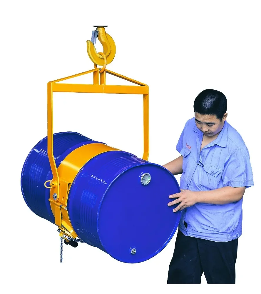 Good Quality Manual Type Vertical Tilting Oil Drum Lifter Clamp, Drum Lifter With Manual Type Tilting