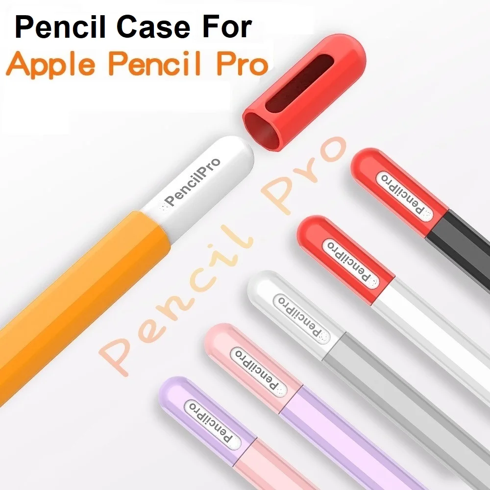 For Pencil Pro Shockproof Pencil Case Silicone Pen Case for Pencil Pro Anti Slip Stylus Sleeve Colorful Touch Screen Pen Cover