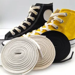 1Pair Cotton Flat Shoe Laces Classic Retro Double Weave Shoelace Canvas Shoes Sneaker Strings Bootlaces Sport Boot Shoe Lace