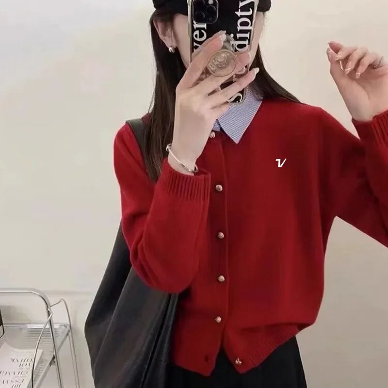 

2025 Women's Golf Clothing New Autumn/Winter Fashion Brand Button Knitted Cardigan Long Sleeve Women's Golf Clothing