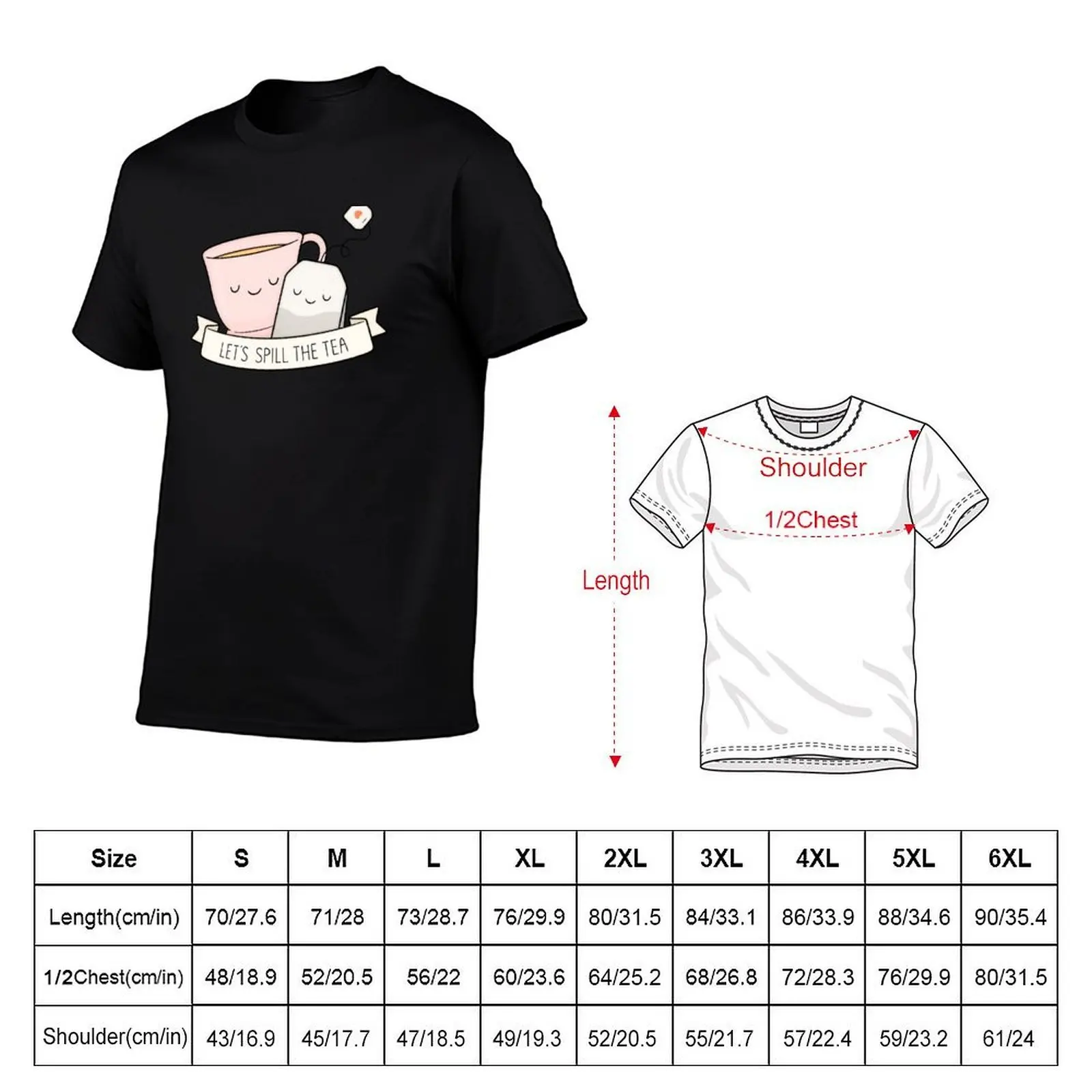 Let's Spill The Tea T-Shirt Clothing graphic t shirts t shirts men