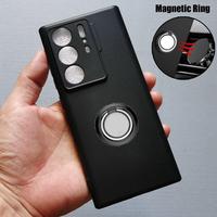 Fundas For ZTE Axon A41 Ultra 5G Solid Color Soft TPU Matte Case For Axon A40 Ultra Nubia Z40 Pro 360 Magnetic Ring Stand Cover