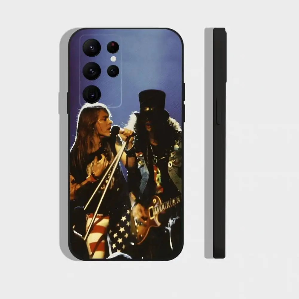 حافظة هاتف G-Guns N A-Axl Rose Roses لهاتف سامسونج S25، S24، S23، S22، S21، S20، Ultra، Plus، FE غطاء ناعم أسود #6
