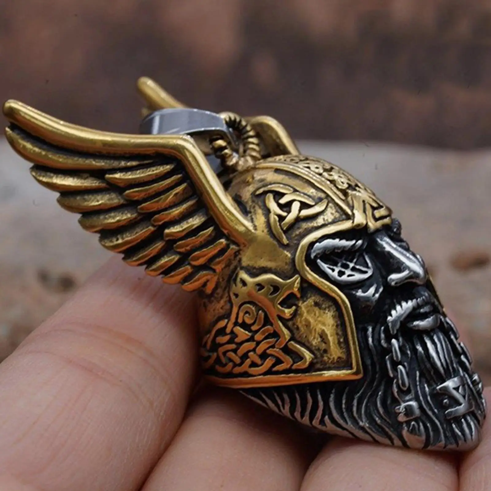 Motorcycle Bell Odin Viking God Riding Guardian Bell Protection Riding Safety Accessories Pendant Motorcycle Ride Bell