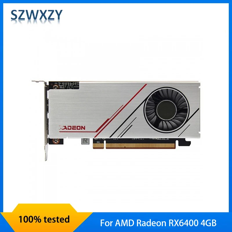 Original For AMD Radeon RX6400 4GB Graphics Card RX 6400 4GB 64bit GDDR6 100% Tested Fast Ship