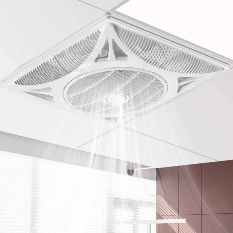 Square Drop-in Ceiling Mount Air Circulator Fan Low Noise Embedded Ventilation Fan for Suspended Ceiling Engineering