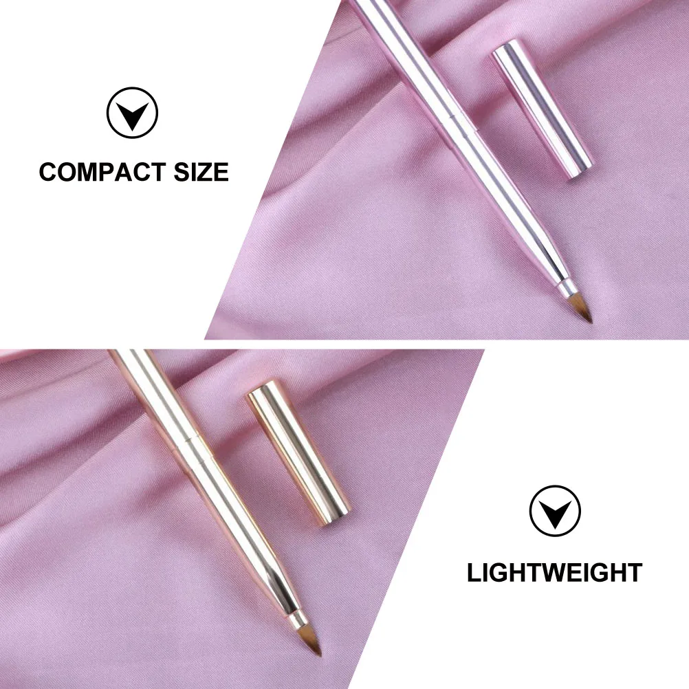 قطعتان من فرش مكياج الشفاه، أداة توزيع أحمر الشفاه، هدية متينة محمولة للنساء للاستخدام الاحترافي في صالونات التجميل المنزلية