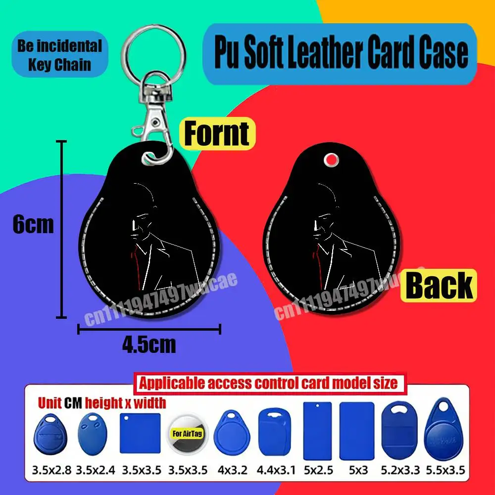For Agent 47 Hitman For AirTag Case Card Holder Sleeve ID Credit Bank Access Badge For Air Tag Case Shell view 2