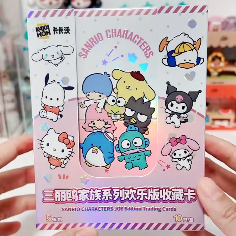 

2025 Original Sanrio Family Happy Edition Collection Card Melody Kuromi Anime Card Pack Pink Cute Collection Card Toys Gifts