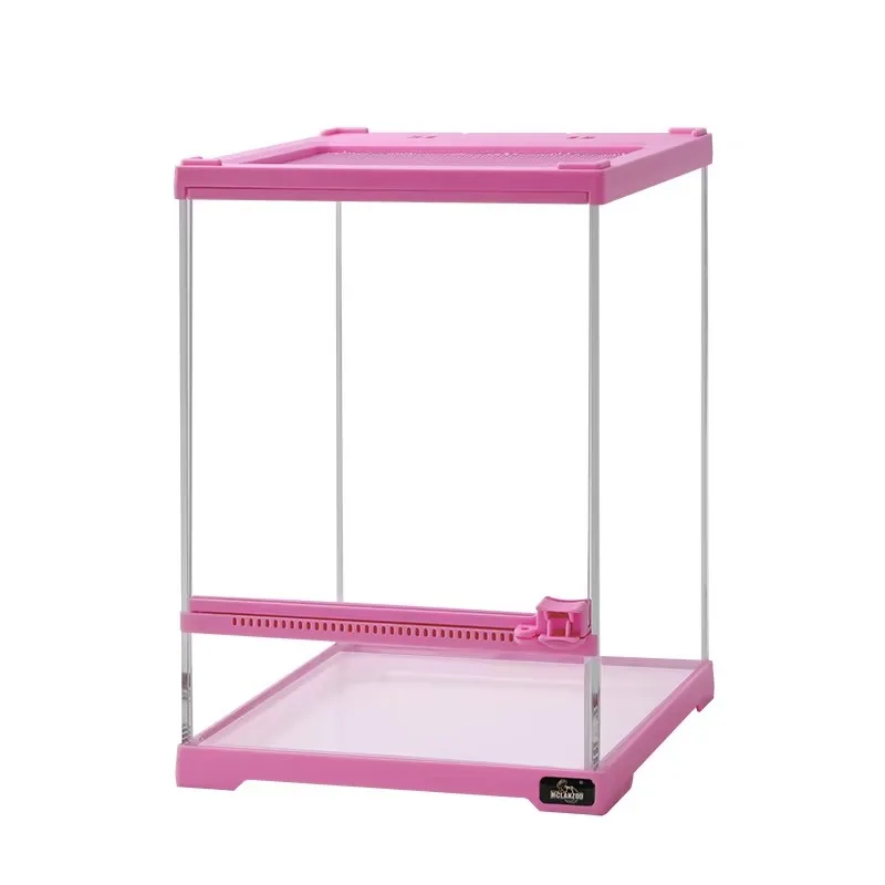 террариум для рептилий Hot Panoramic Glass Eco-Friendly Stocked Feeding Box Reptiles Square Terrarium Lizards Crested Geckos Her