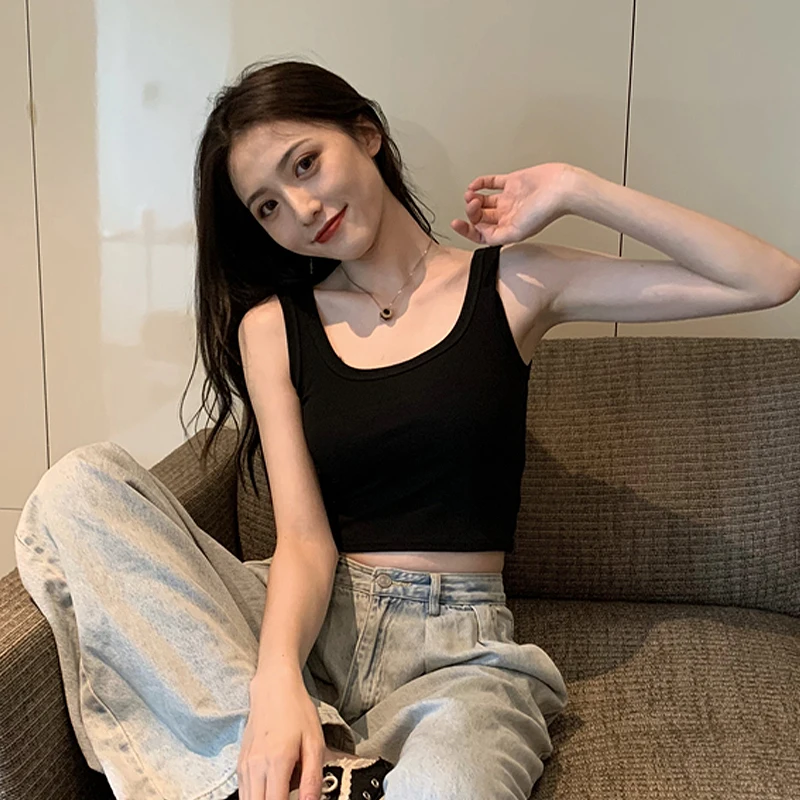 Fashionable Short Camisole Vest Versatile Women's Casual Sleeveless Top