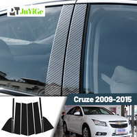 Glossy Black Carbon Fiber Window Door Deal B C Pillar Post Cover Sticker For Chevrolet Cruze 2009-2015 2010 2011 2012 2013