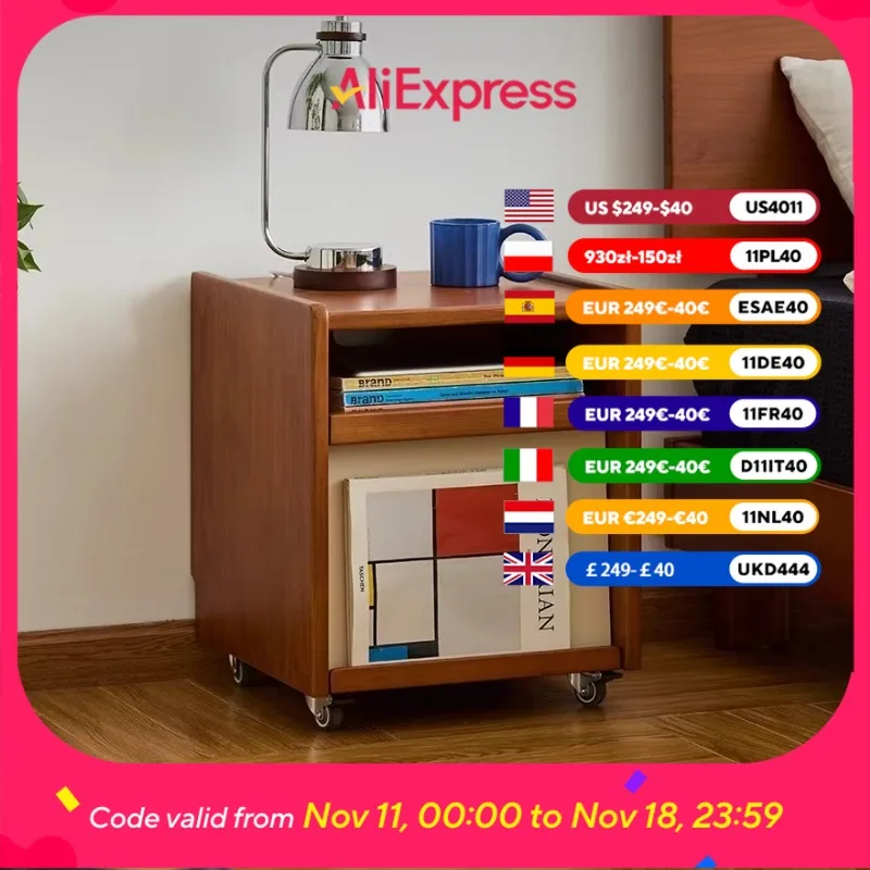 

Bedroom Organizer Nightstands Design Storage Luxury Modern Bedside Table Space Saving House Szafki Nocne Furniture Home