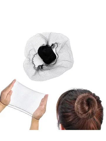 100pcs/lot  21” Inches Comfortable Invisible Durable Elastic Lightweight Honeycomb Nylon Hair Net for Food Service, Ballet Bun,