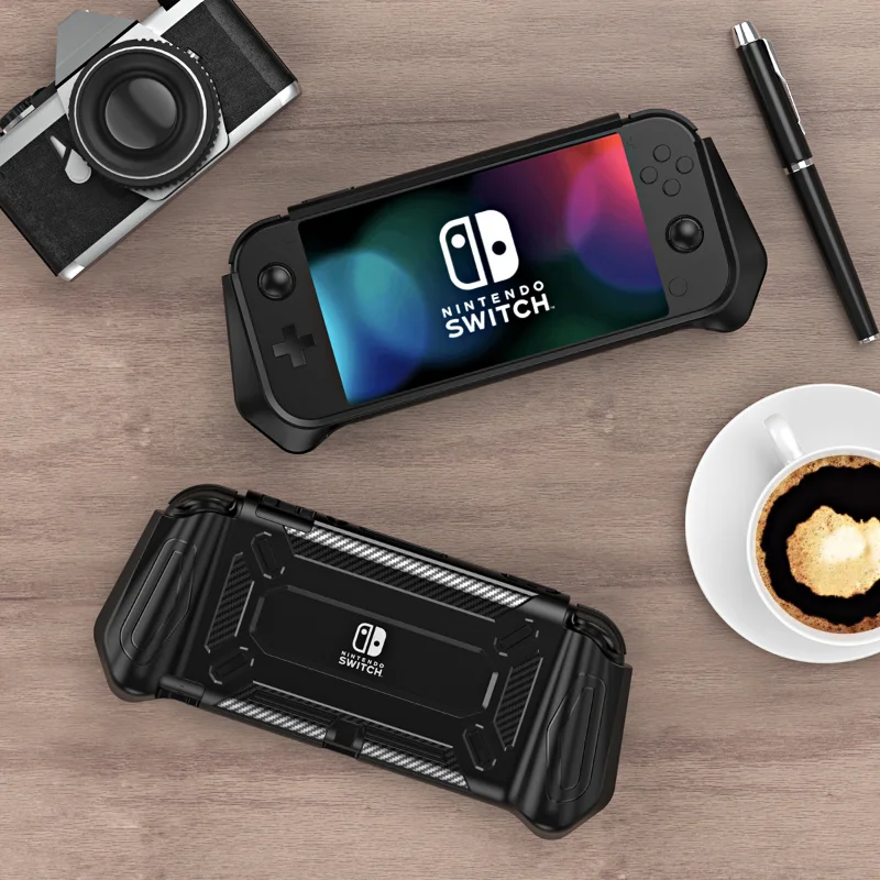 Heystop adequado para nintendo switch lite escudo protetor tpu jogo console interruptor manga protetora anti-queda escudo macio