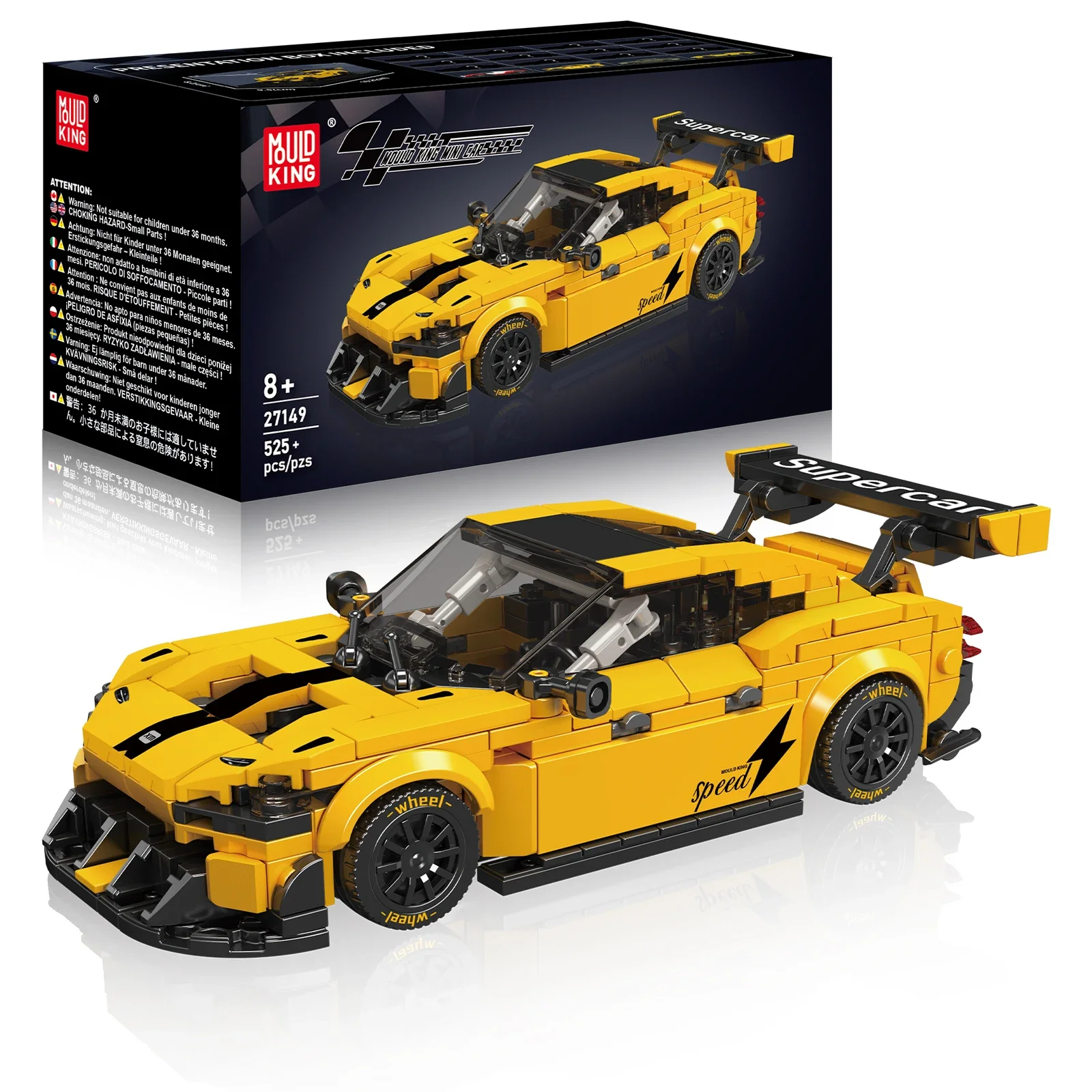 525Pcs Mould King 27149 Racing Car Building Blocks Speed Supercar Model Assembly Bricks Construction Toy Holiday Gift for Boy