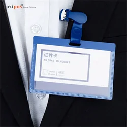 Loripos Office Identification Badges Case Blue Nursing Accessories Name Badge Id Label Ticket Tags Card Holder Sleeve Pocket