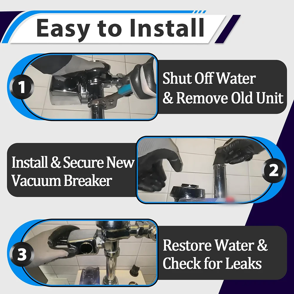 6 Pack Flush Valve Vacuum Breaker Replacement Kit for Commercial and Residential Flushometer Systems 10 4.5 13.5 cm