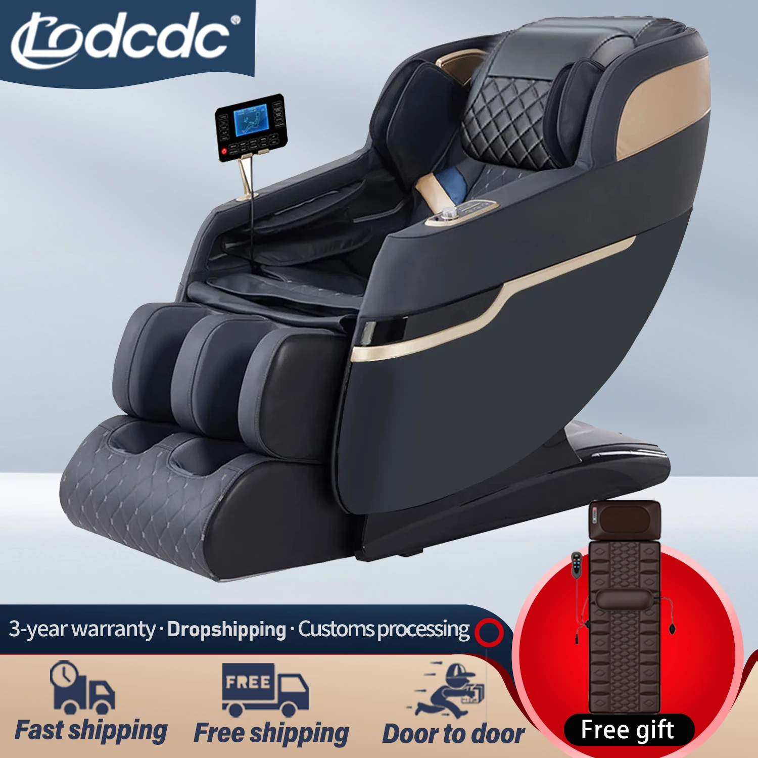 

2025 new model massage chair 4d zero gravity full body AirBag Wrapped Automatic Heating Kneading Bluetooth music 3-year warranty