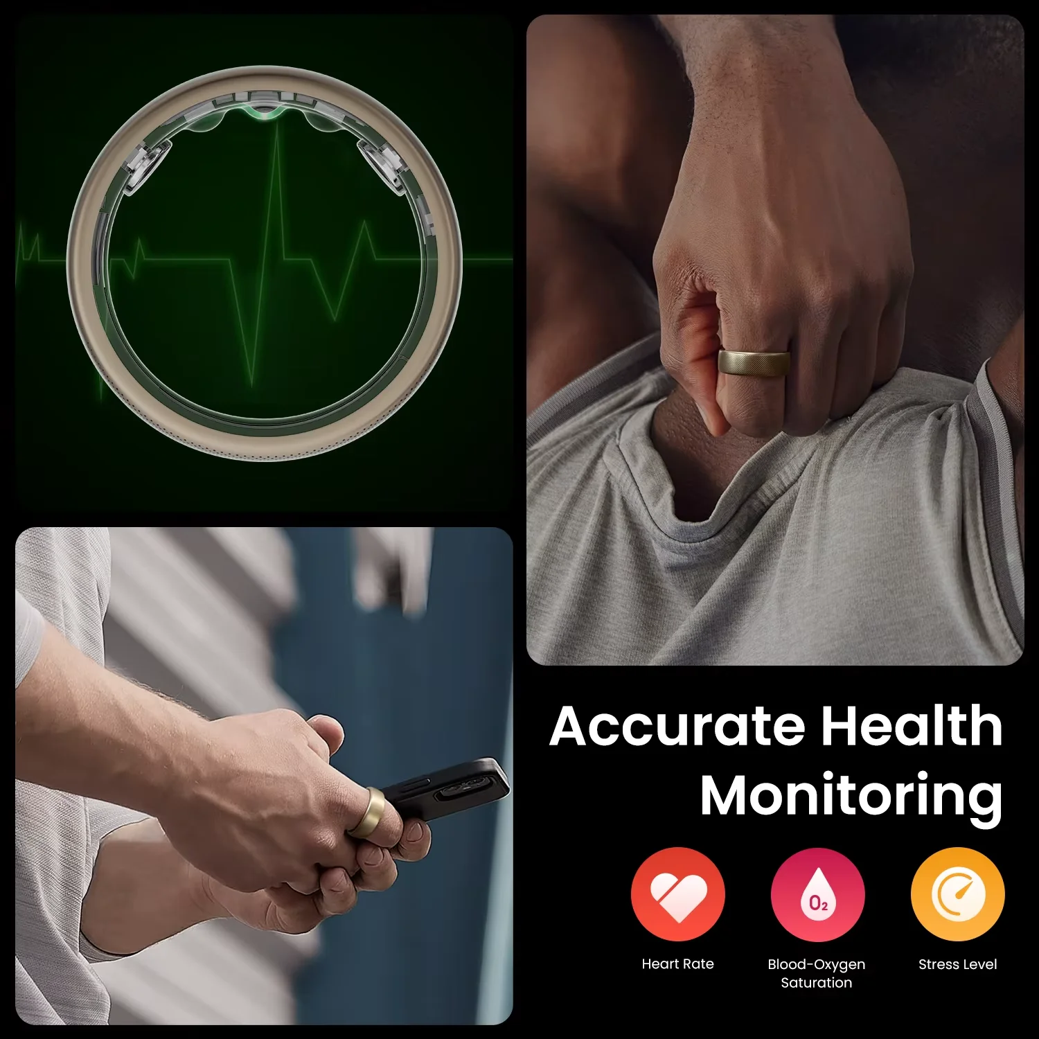 New Amazfit Helio Ring 30m Freediving Support Mud-resistant Design Route Navigation 2.6mm Super Slim Readiness