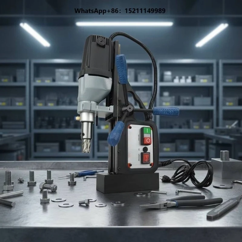 Portable Industrial Magnetic Drill Press Variable Speed Battery-Powered Electric Tool Brushless Motor