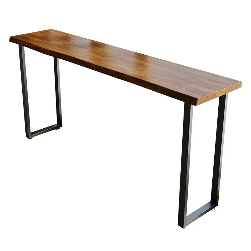 Solid wood bar table and chair combination simple small apartment household balcony partition long table milk tea shop bar