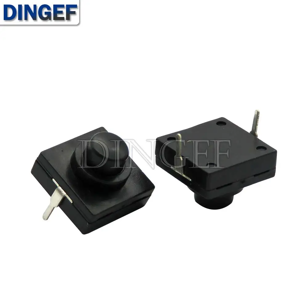 10PCS Dünne Zweireihige Vertikale LED Taschenlampe Taste Schalter 12x12x9,4 2PIN ON-OFF 12*12*9,4 213BS