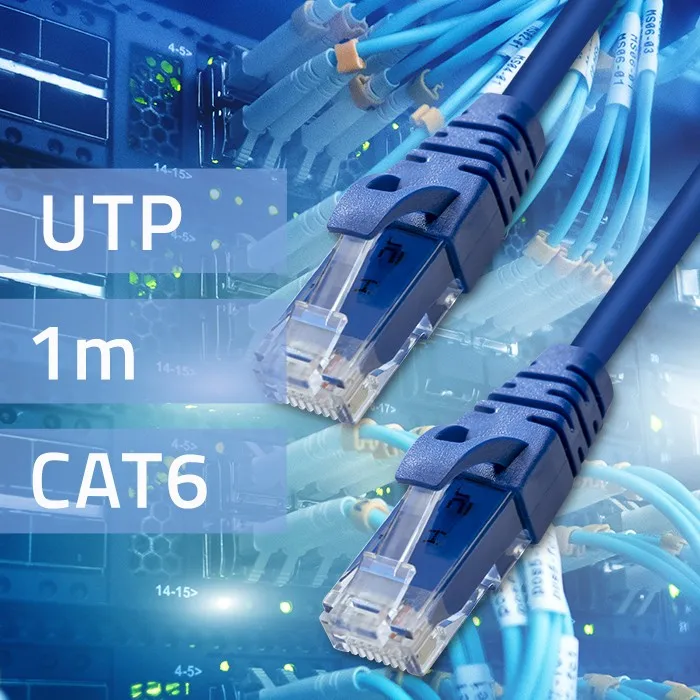 Qoltec UTP patchkabel | CAT6 | 2x RJ-45 | 1m | Hoge snelheid | Goud