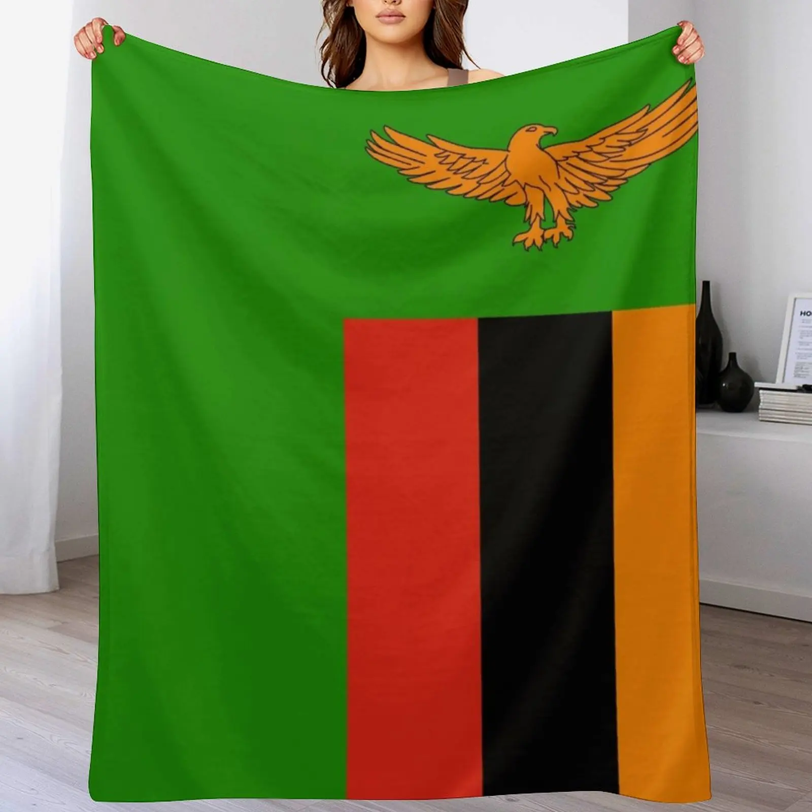 

Flag of Zambia Throw Blanket manga blankets and throws Blankets For Sofas Warm Blankets