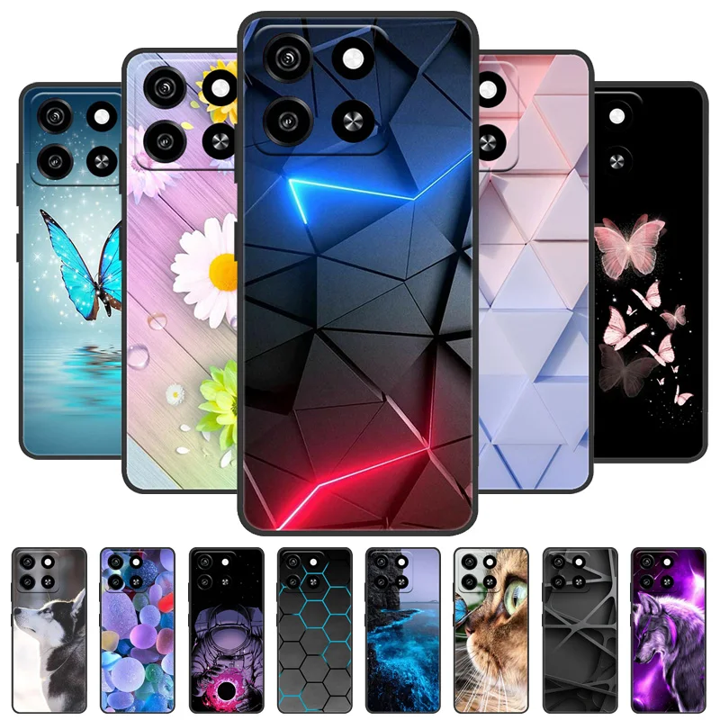 For ZTE Blade A35 Case BladeA35 BladeA55 Luxury Painted Phone Silicon Back Cover For ZTE Blade A55 Cases Protective Shell Capas