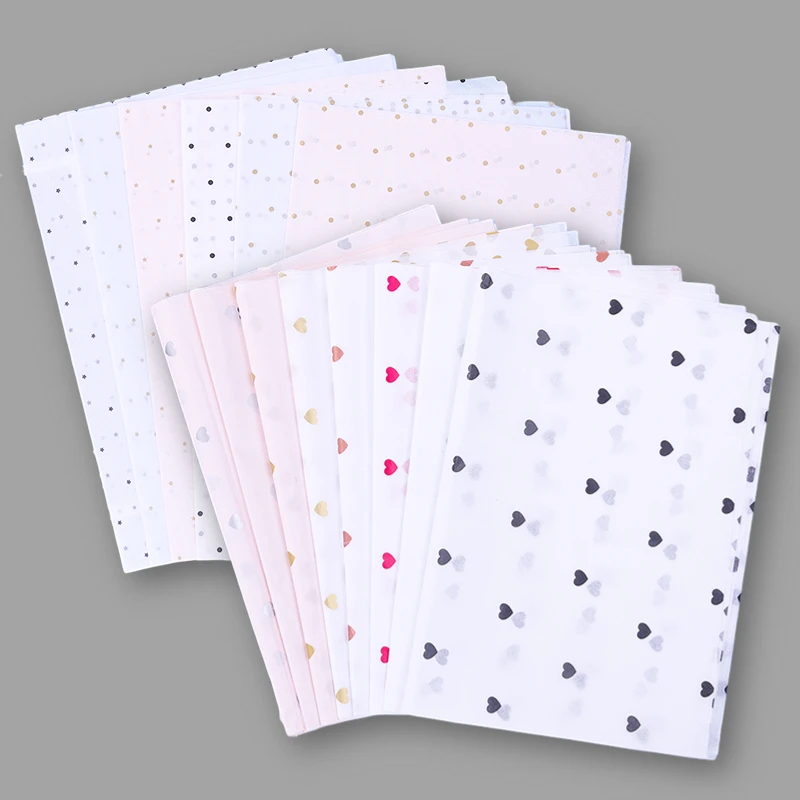

10pcs DIY Tissue Paper Gift Wrapping Paper Handmade Craft Leaves Leopard Star Pattern Floral Packaging Material Arts Supplies