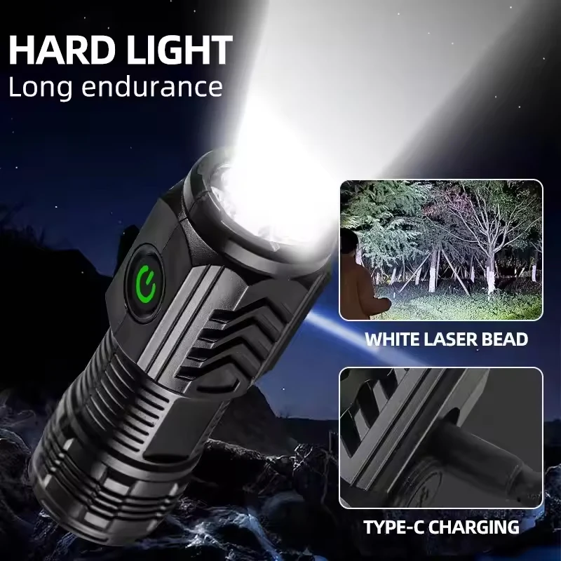 Super Bright MINI LED Flashlight Torch Rechargeable Fishing Lighting Lantern Powerful Outdoors Camping Lamp Child's Flashlight
