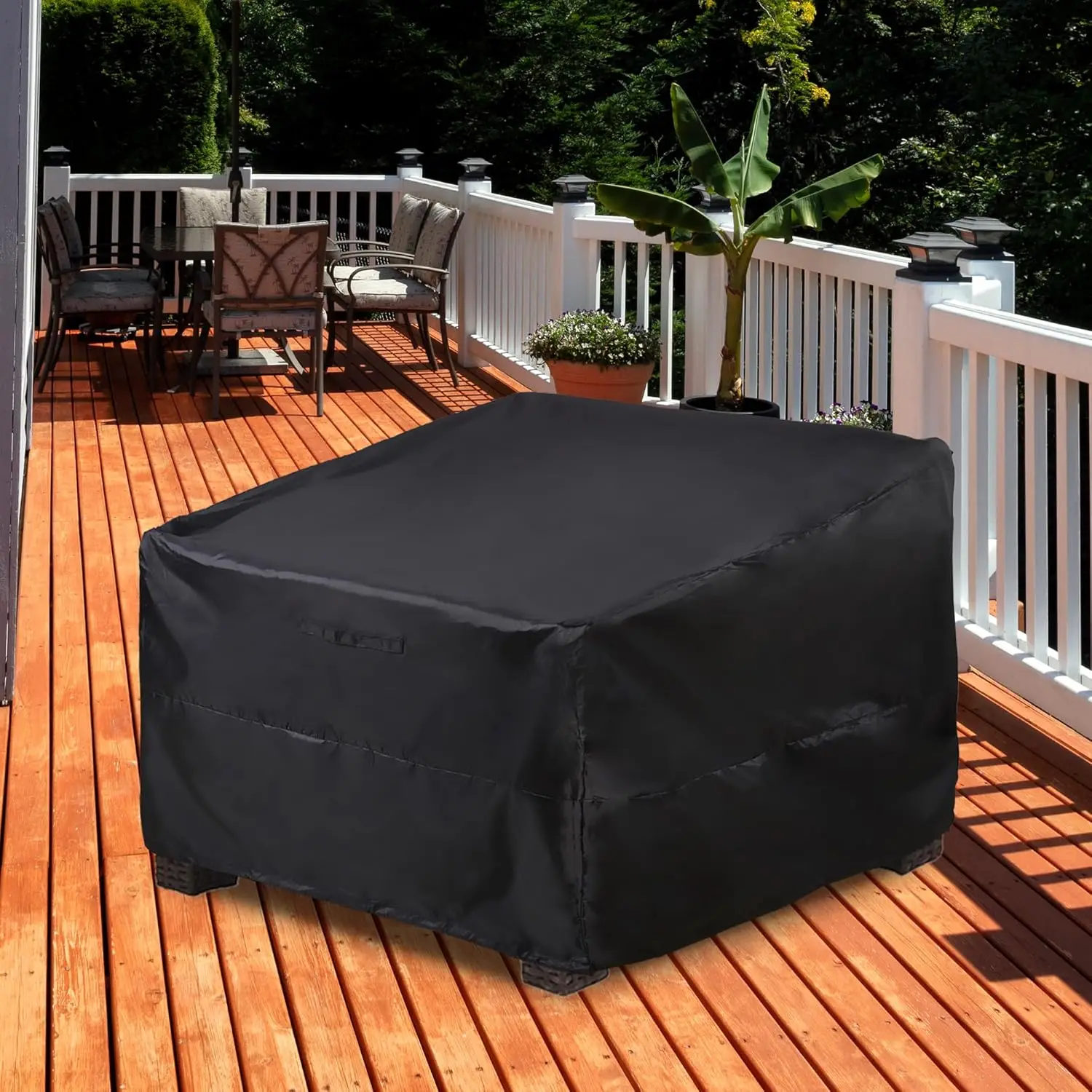 2PCS Black Outdoor Single Patio Chair Cover 35