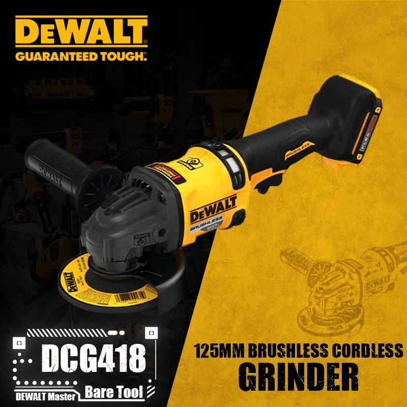 DEWALT DCG418 125MM Brushless Cordless Grinder With Kickback Brake FLEXVOLT®60V MAX Lithium Power Tools Bare Tool