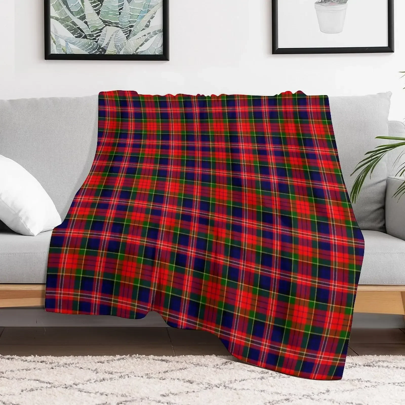 Clan MacPherson Tartan Throw Blanket Stuffeds Soft Big Fashion Sofas Blankets