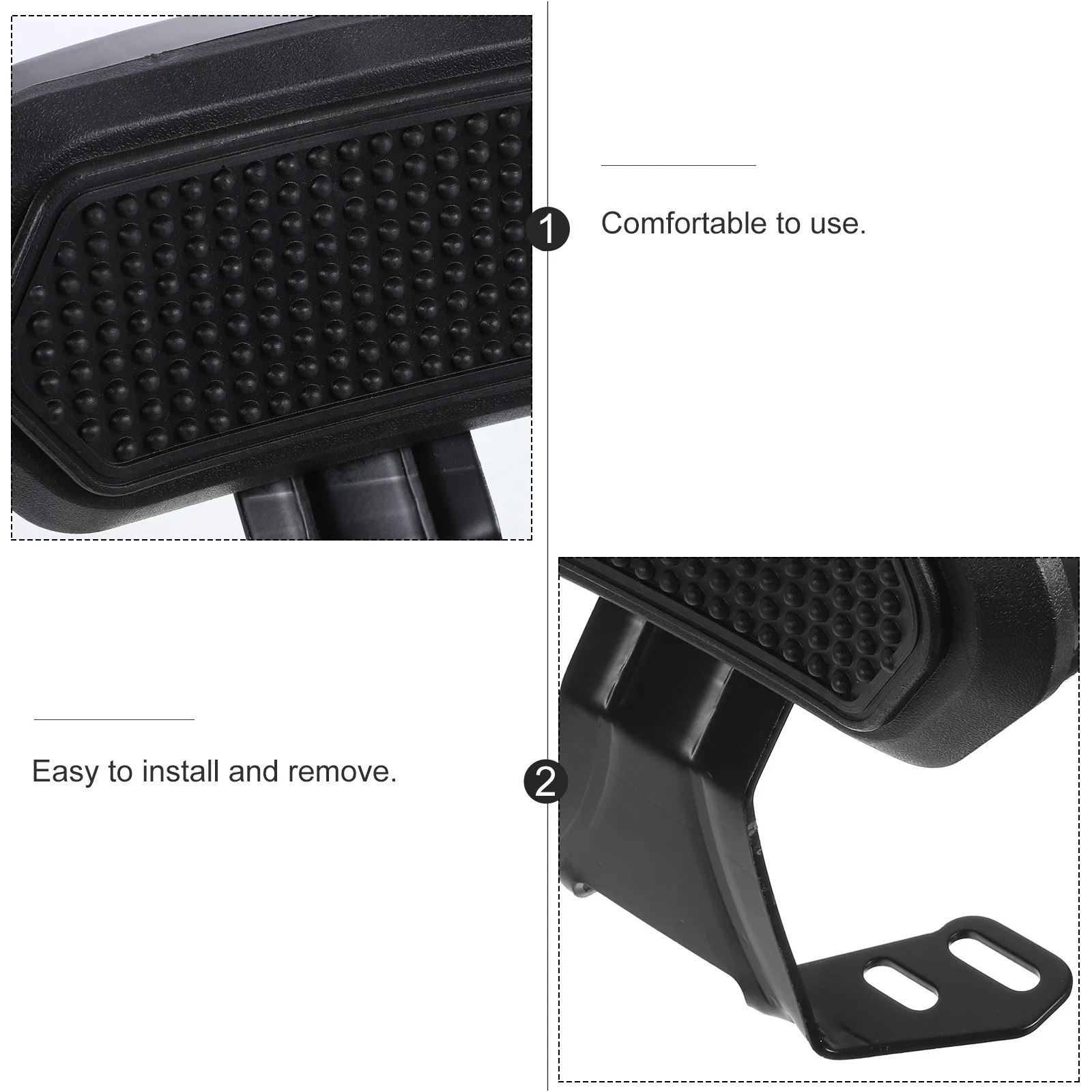 

Motorbike Backrest Pad Stainless Steel PP Motorcycle Passenger Rear Backrest Detachable Scooter Comfortable Accessory