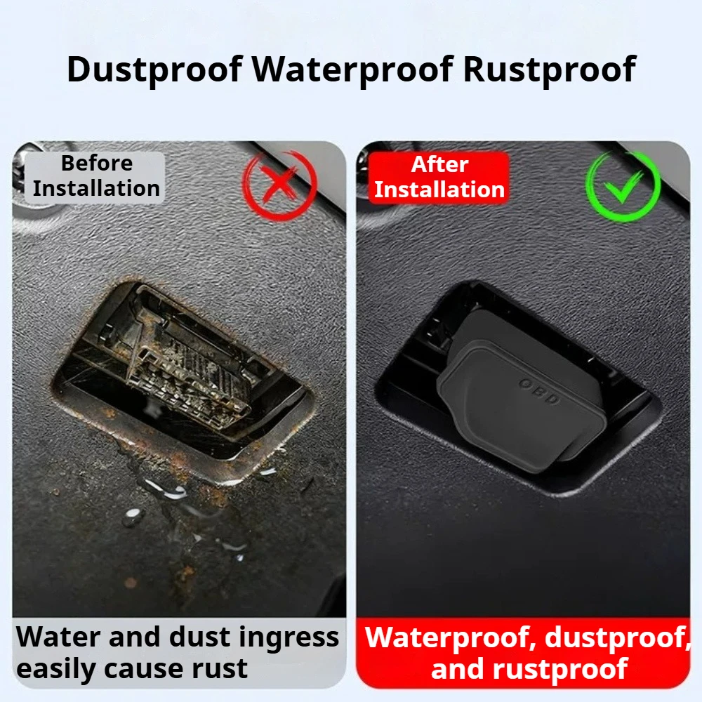 For MG ZS Car On-Board Diagnostics Port Silicone Protective Cover Dustproof Waterproof Anti-dirt Plug Car Interior Accessories