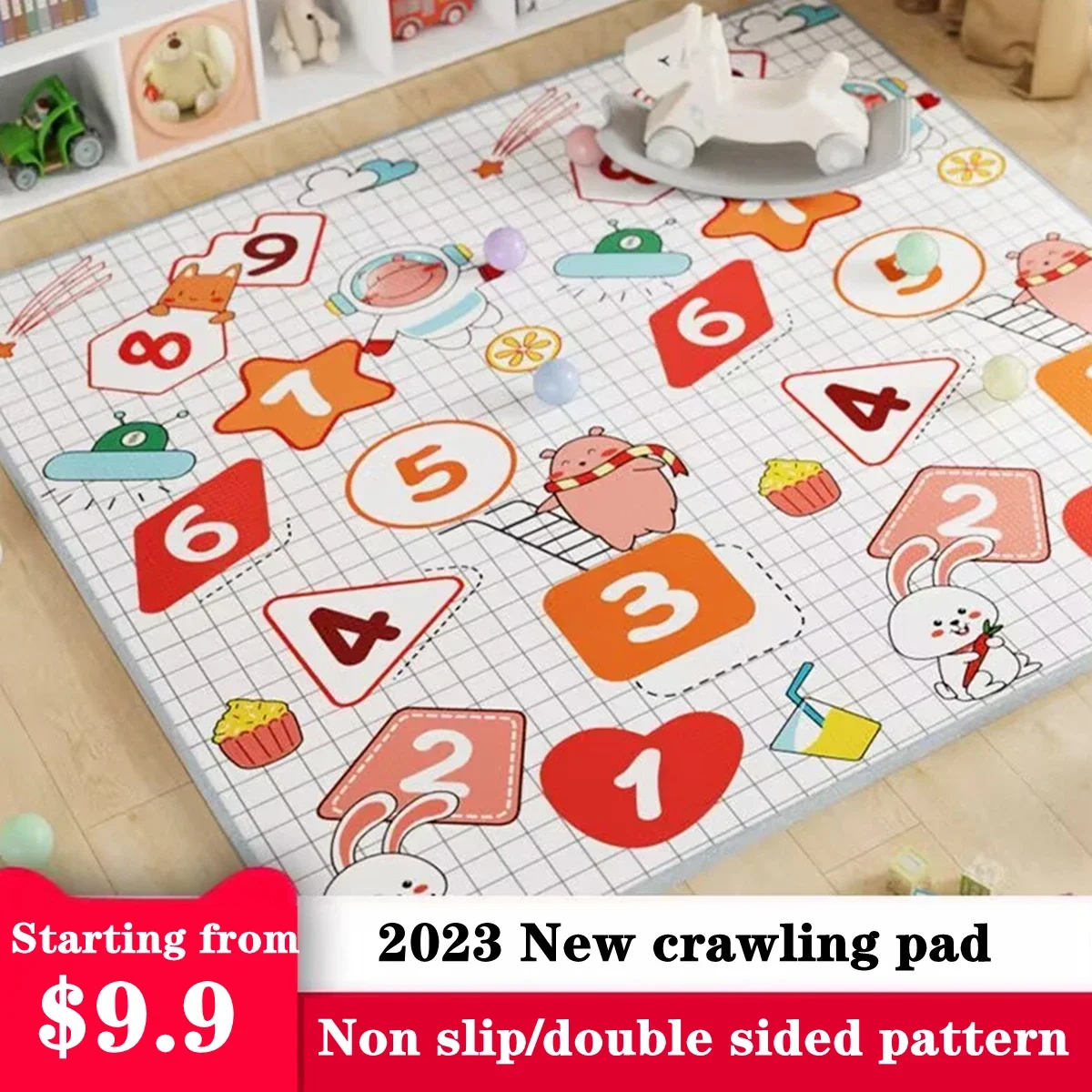 EPE 1Cm Thickness Baby Play Mat for Children Rug Playmat Developing Mat Baby Room Crawling Pad Folding Mats Baby Carpet Mat Rugs
