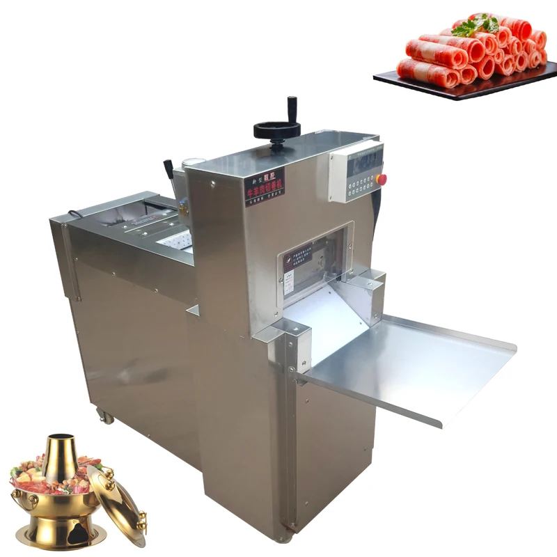 Automatic Frozen Meat Slice Slicer Cnc Lamb Roll Bacon Slicer Cutting Frozen Meat Slicing Machine