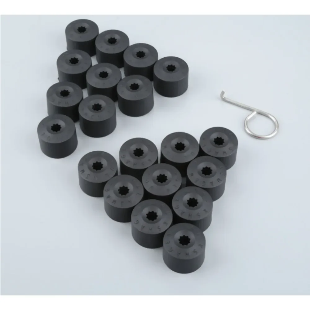 1Set Tire Bolts Decoration Black Anti-Theft Screw Caps 17mm Nuts Wheel Cover For VW Golf Mk4 Exterior Accessories