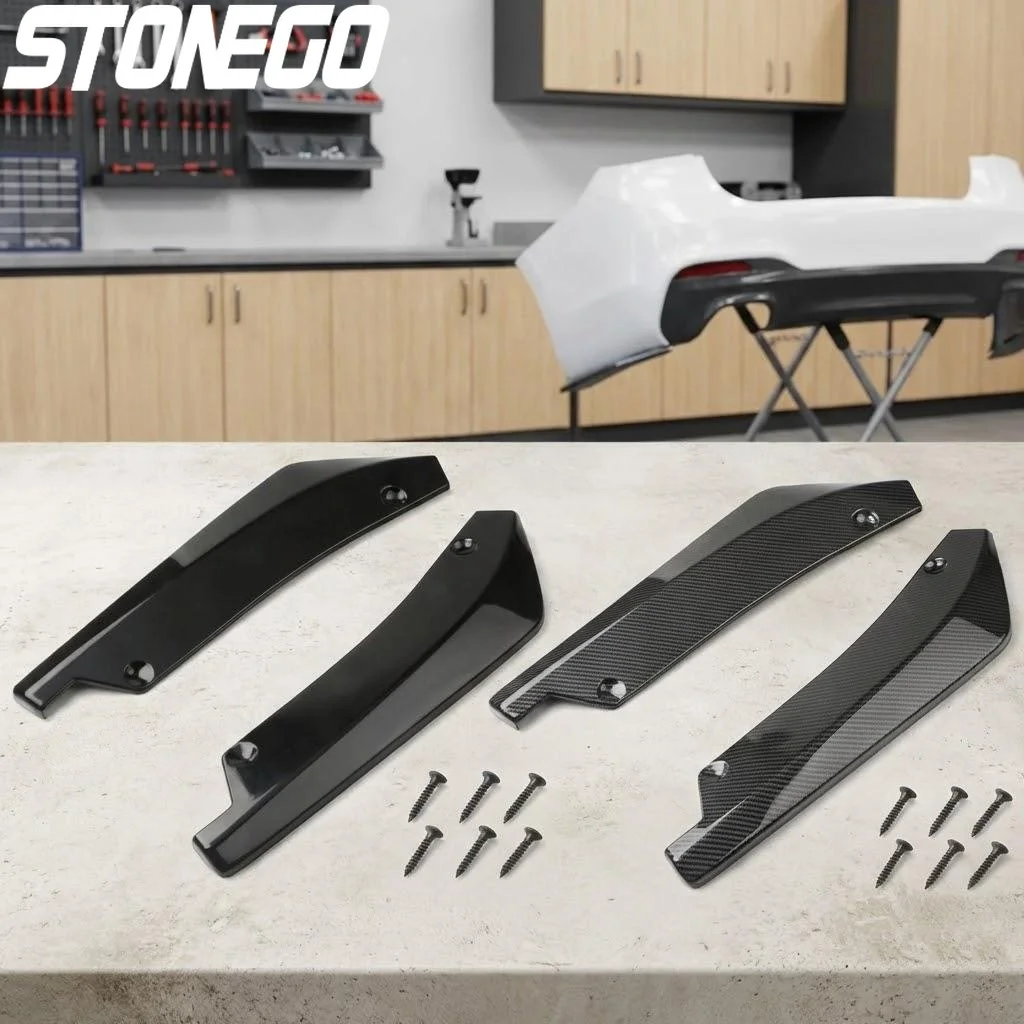 Carbonfaser-Winglets Seitenschweller-Verlängerung für Auto Front- und Heckstoßstange Lippe Spoiler Diffusor Splitter Kratzschutz