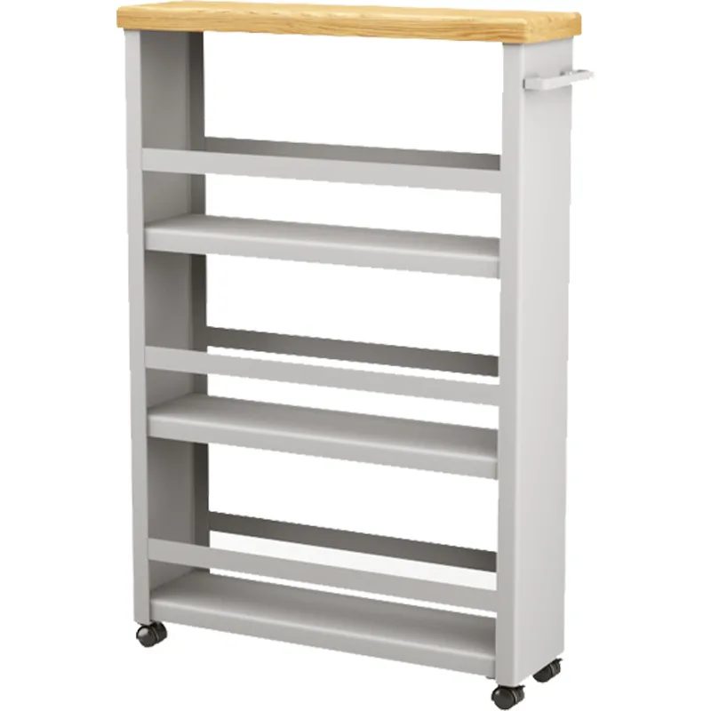 Floor-to-ceiling storage cabinet multi-purpose removable kitchen multi-layer refrigerator seam rack