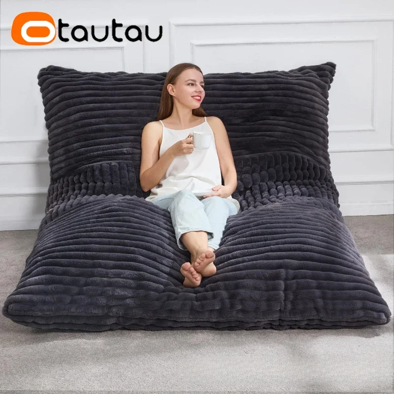 OTAUTAU 140x180 سنتيمتر سميكة لينة فو الفراء كيس فول غطاء وسادة DD190 【لا حشو في الداخل! تحتاج إلى شراء حشو بنفسك!】