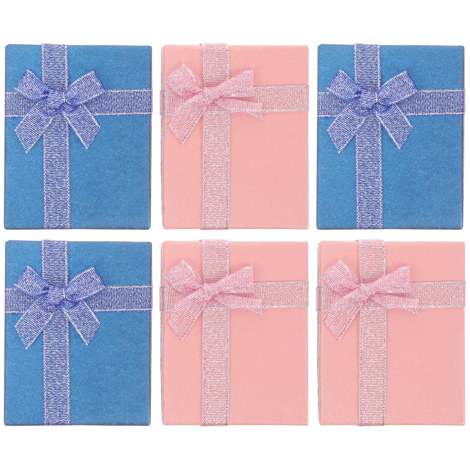 

6Pcs Premium Jewelry Boxes Gift Packaging Case for Rings Earrings Necklaces Wedding Proposal Anniversary Birthday Storage Travel